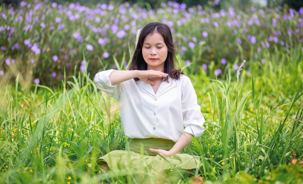 Women meditation picture